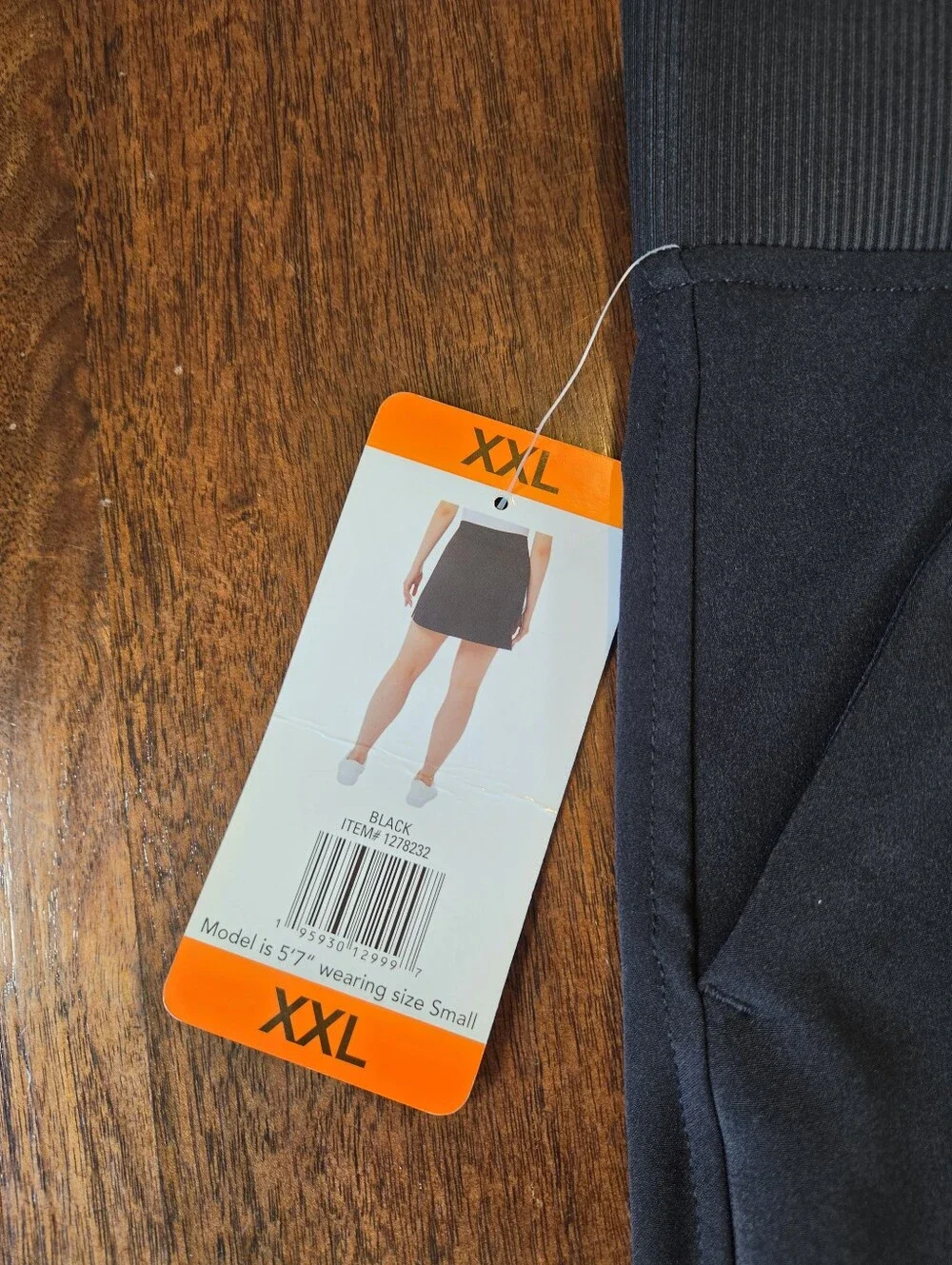 NWT 32 Degrees Cool Black Skort Active Athletic Golf Tennis Skirt Pockets XXL